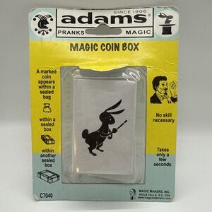 Vintage Adams Pranks Magic Coin Box Brand New Sioux Falls 13+